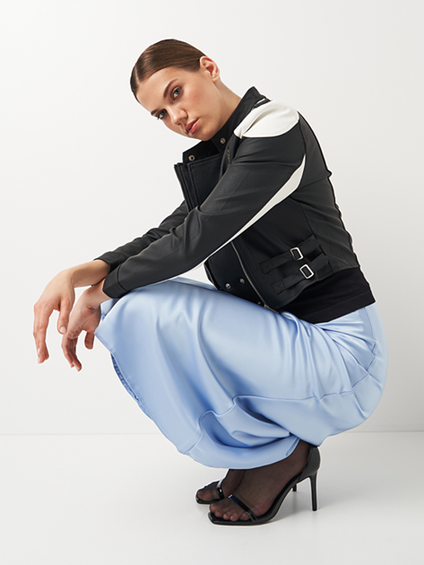 Куртка кожаная Ricco Grande модель k12219bl Фото