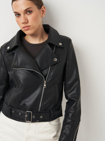 Шкіряна куртка Ricco Grande модель k12361bl Шкіряна куртка Ricco Grande модель k12361bl Фото