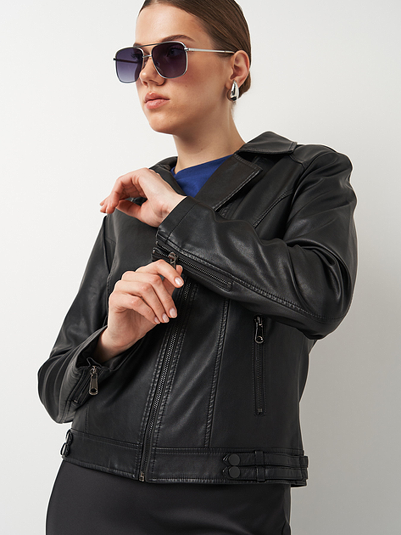 Куртка кожаная Ricco Grande модель k16708bl Фото