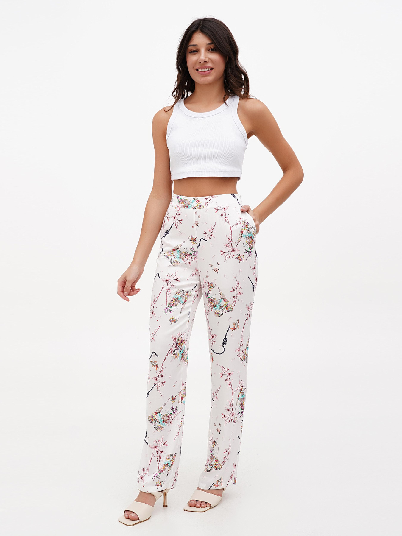 Повсякденні штани Sassofono модель A272-SF-1703_молочный Фото