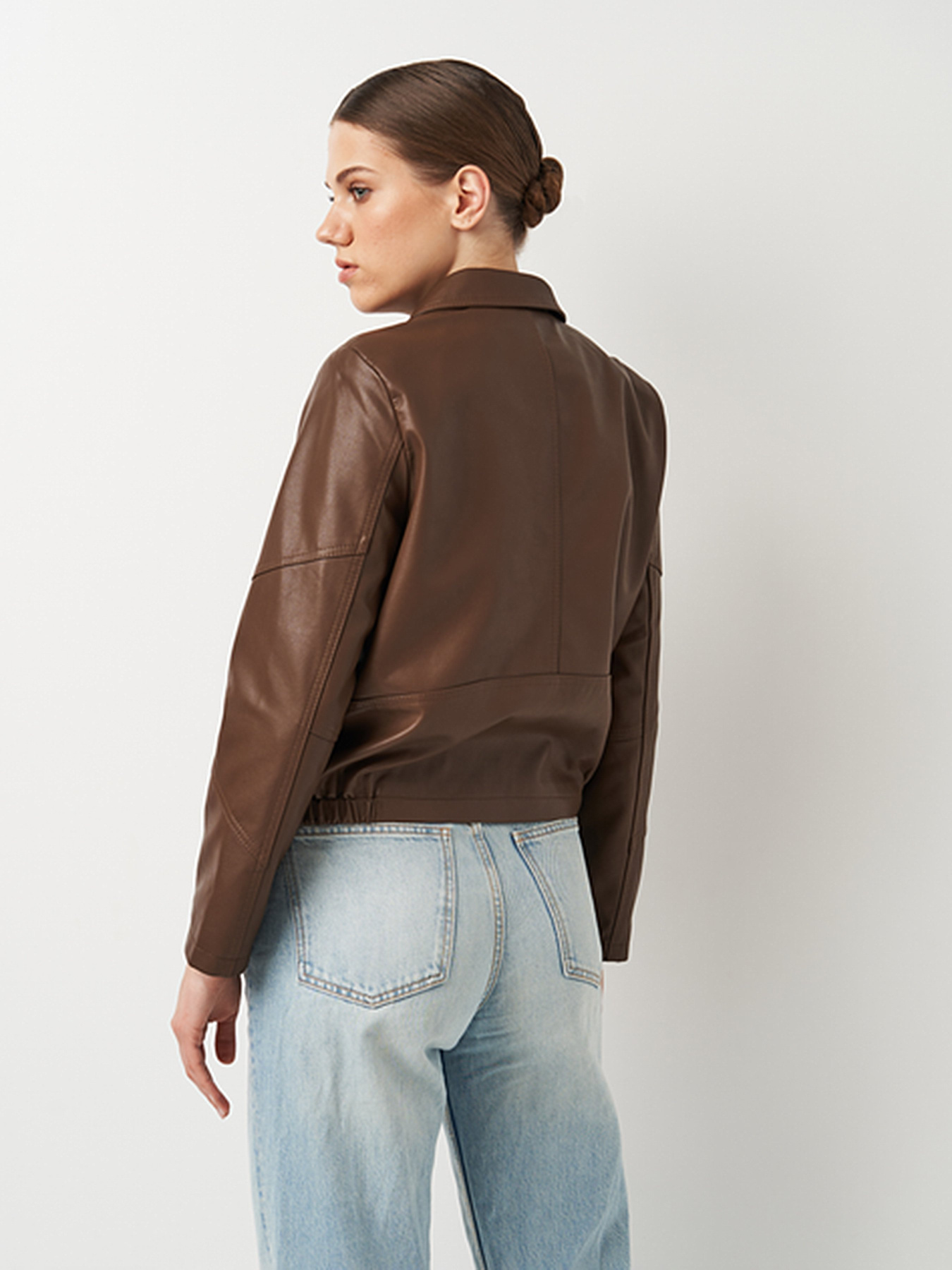 Куртка кожаная Ricco Grande модель k18818br Фото