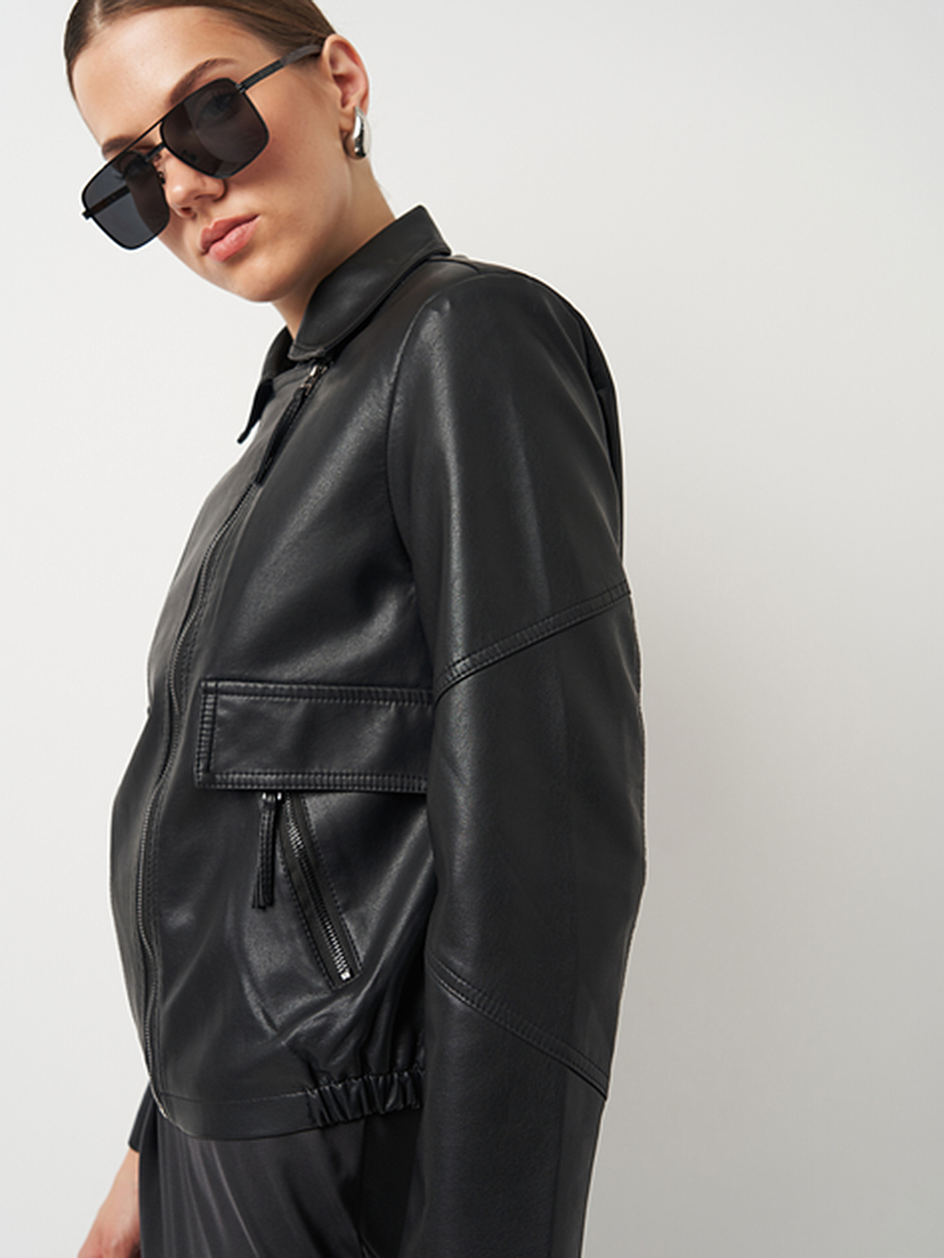 Куртка кожаная Ricco Grande модель k18818bl Фото