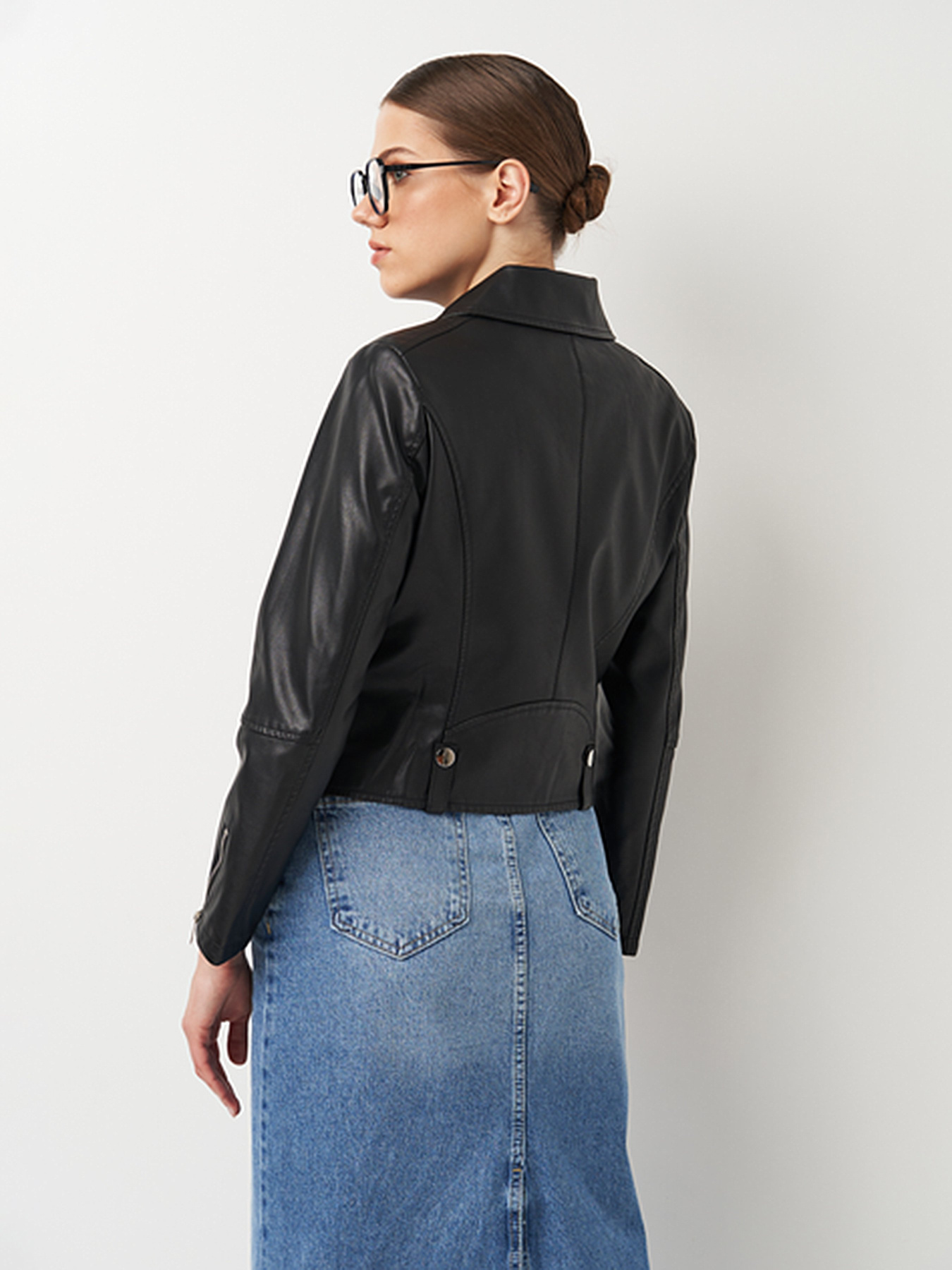 Куртка кожаная Ricco Grande модель k19163bl Фото