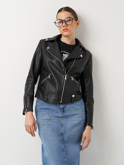 Куртка кожаная Ricco Grande модель k19163bl Фото