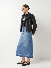 Куртка кожаная Ricco Grande модель k19163bl Фото