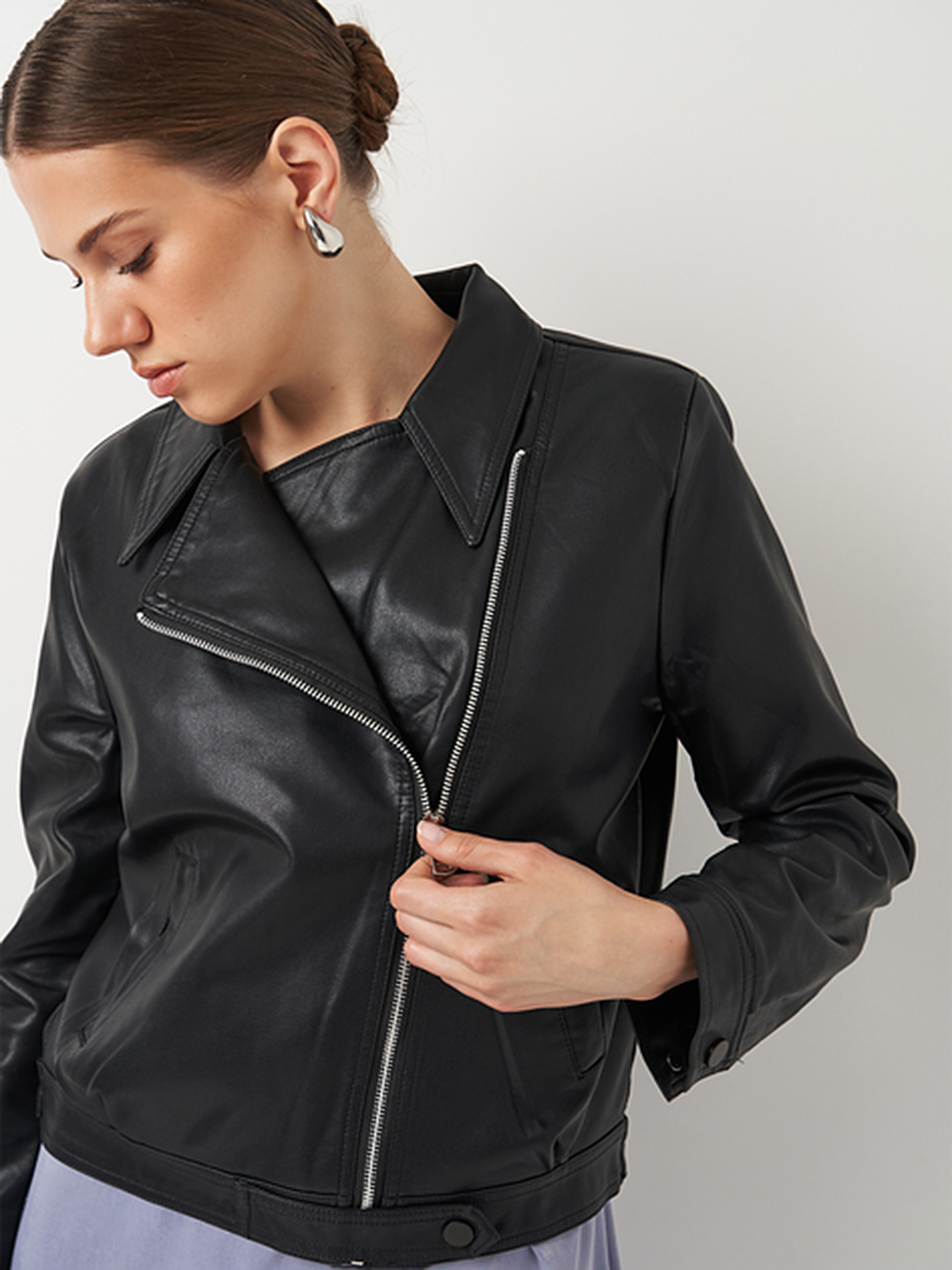 Куртка кожаная Ricco Grande модель k188802bl Фото