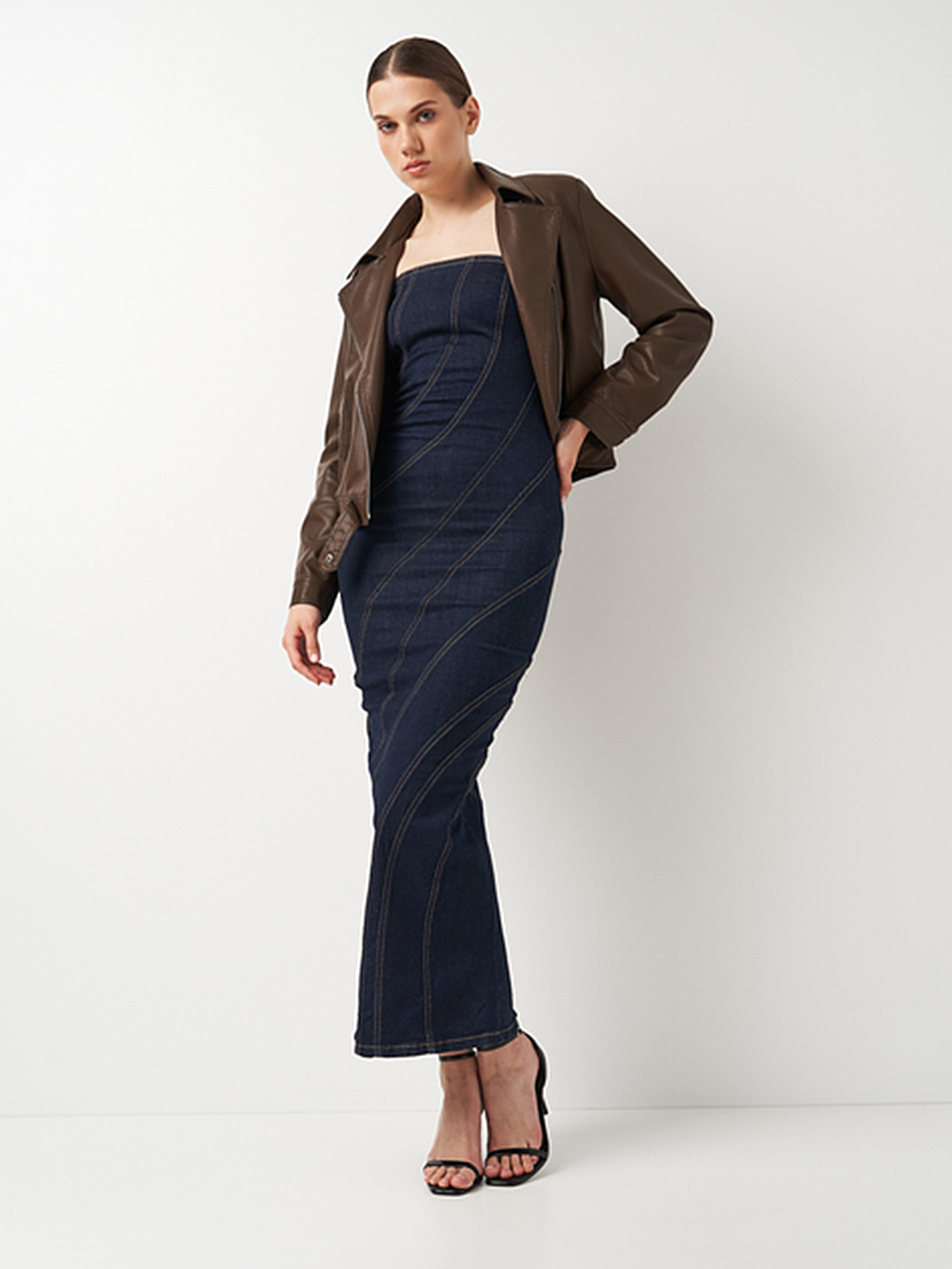 Куртка кожаная Ricco Grande модель k133822br Фото