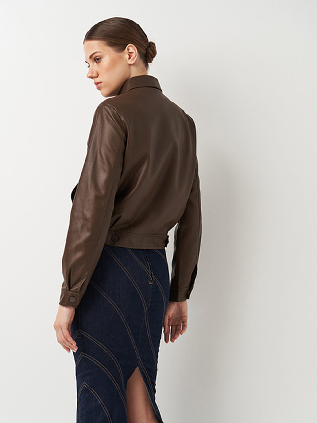 Куртка кожаная Ricco Grande модель k133822br Фото