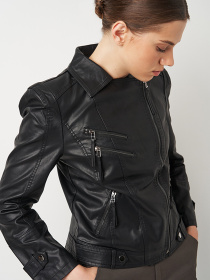 Куртка кожаная Ricco Grande модель k18855bl Фото