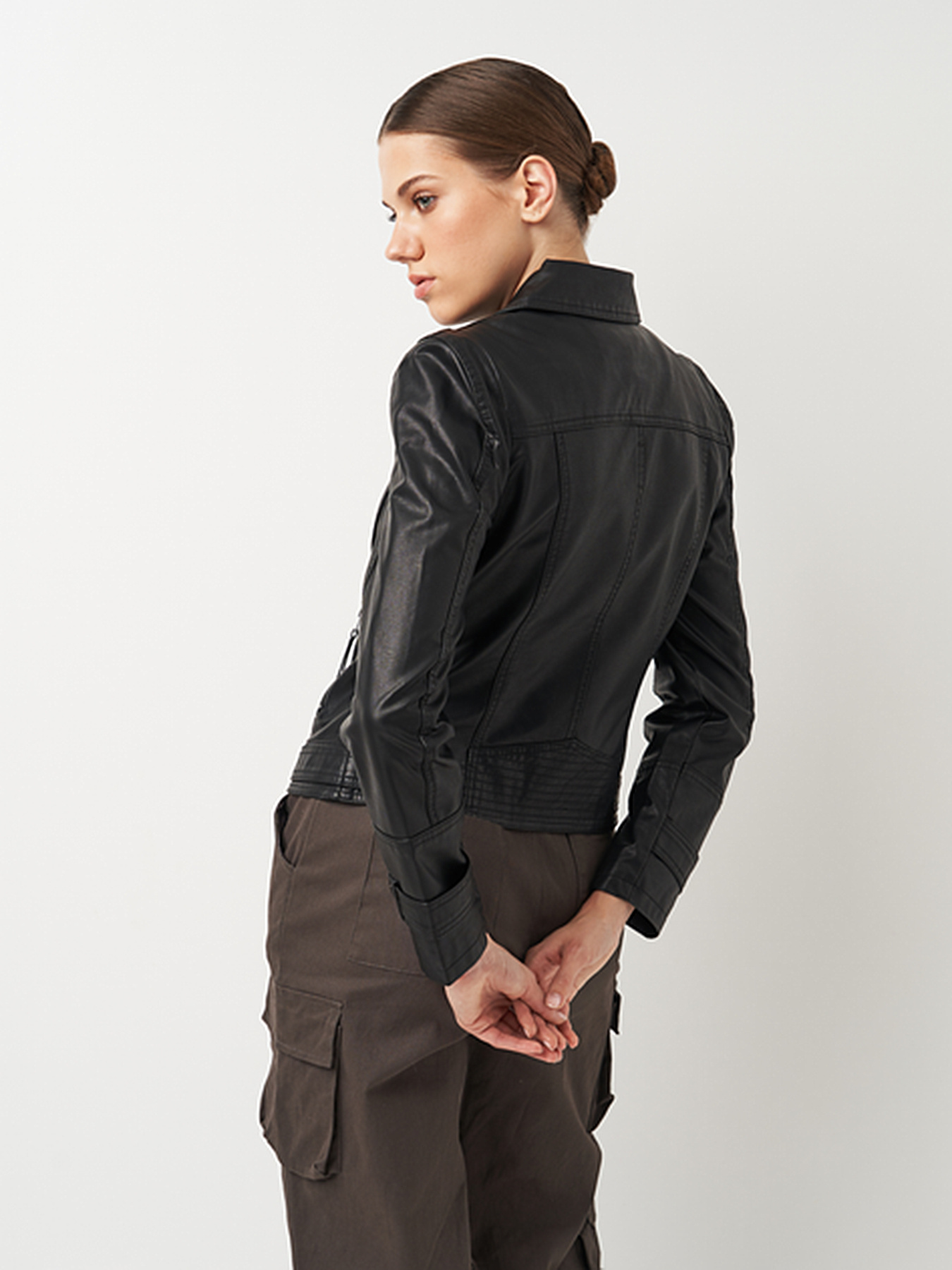 Шкіряна куртка Ricco Grande модель k18855bl Фото