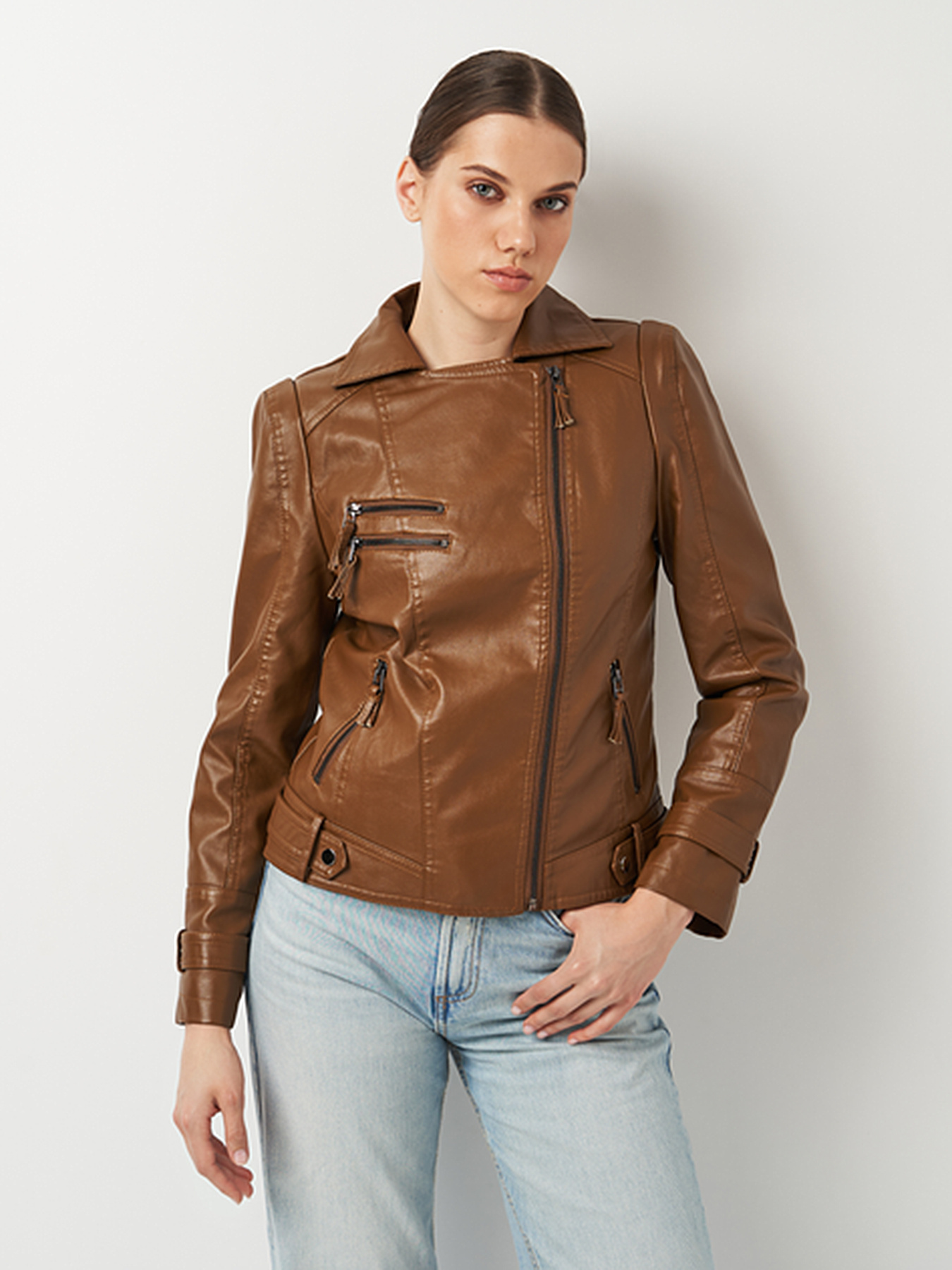 Куртка кожаная Ricco Grande модель k18855br Фото