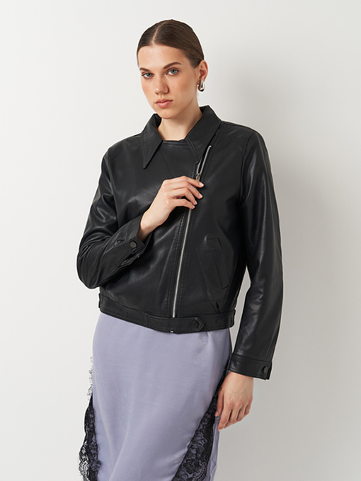 Шкіряна куртка Ricco Grande модель k1882802bl Шкіряна куртка Ricco Grande модель k1882802bl Фото