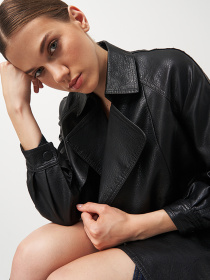 Куртка кожаная Ricco Grande модель k101009bl Фото