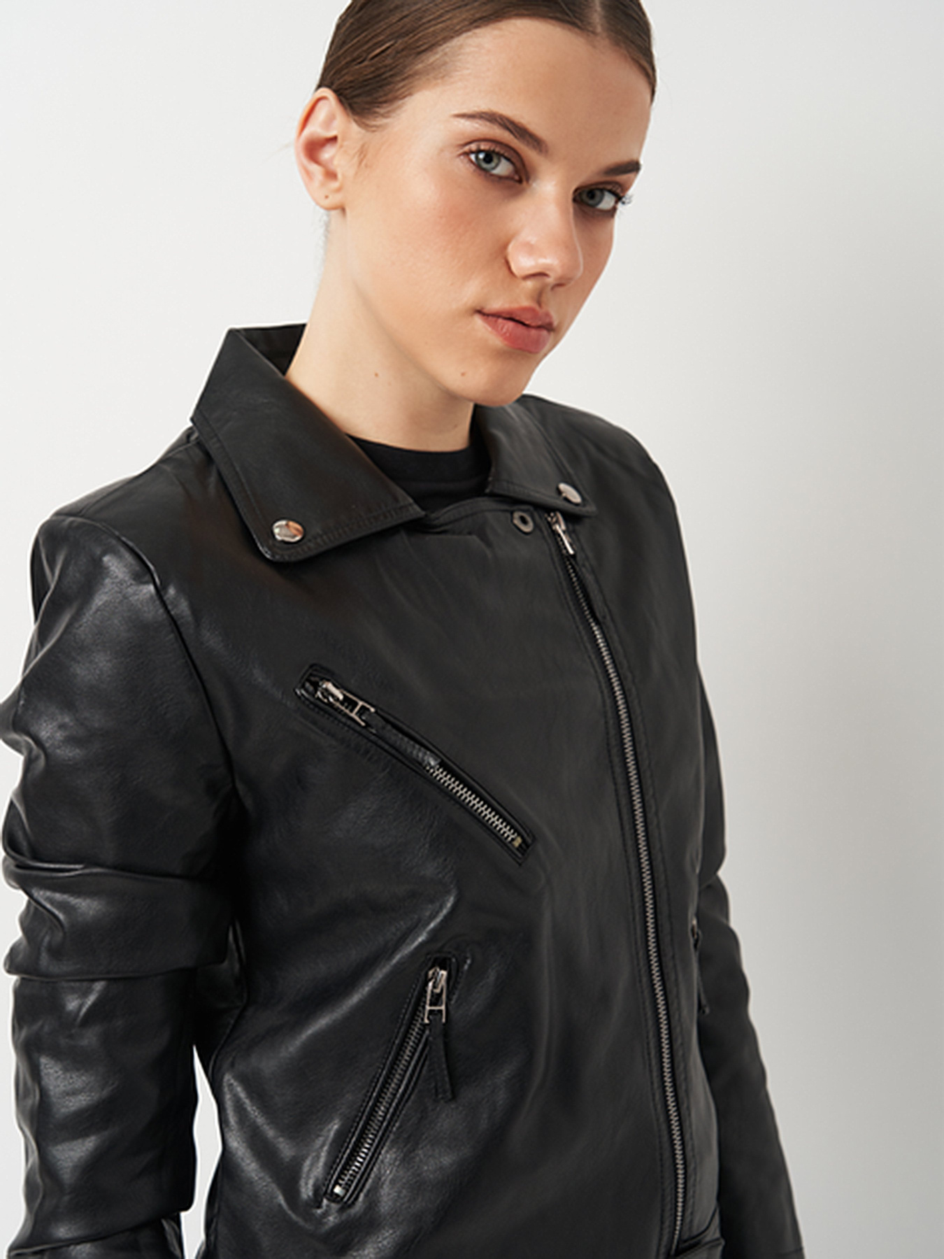 Куртка кожаная Ricco Grande модель k188662bl Фото