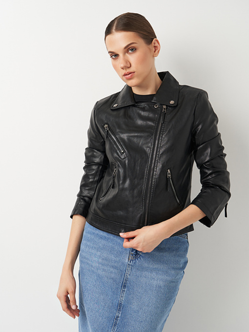 Шкіряна куртка Ricco Grande модель k188662bl Фото