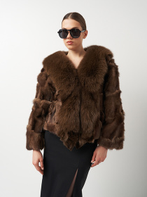 Шуба Ricco Grande модель 1HQ23-YYF23082404Cbr Шуба Ricco Grande модель 1HQ23-YYF23082404Cbr Фото