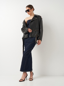 Куртка кожаная Ricco Grande модель 1PDXM23112106A Фото