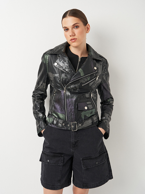 Куртка кожаная Ricco Grande модель 1PDXM23082307A Фото