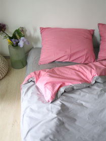 Комплект постельного белья с ткани Ранфорс цвет Розово-серый BedclozZzes модель 3946-2 Комплект постельного белья с ткани Ранфорс цвет Розово-серый BedclozZzes модель 3946-2 Фото