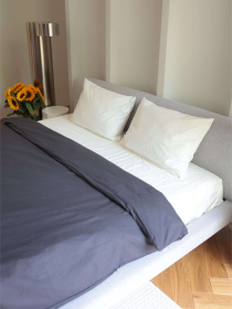 Комплект постельного белья с ткани Ранфорс цвет Серый с молочным BedclozZzes модель 3946-4 Комплект постельного белья с ткани Ранфорс цвет Серый с молочным BedclozZzes модель 3946-4 Фото