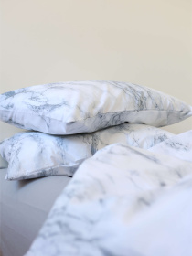 Комплект постільної білизни з тканини Ранфорс колір Мраморна з сірим BedclozZzes модель 11782 Фото