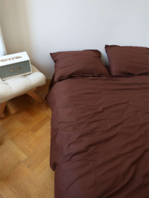 Комплект постільної білизни з тканини Ранфорс колір Шоколадна BedclozZzes модель 11768 Фото