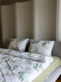 Комплект постільної білизни з тканини Ранфорс колір Оливкове листя BedclozZzes модель 15691-1 Фото