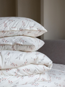 Комплект постільної білизни з тканини Ранфорс колір Оливкове листя з однотонним BedclozZzes модель 15691-1-1 Фото