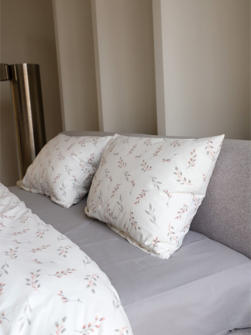 Комплект постельного белья с ткани Ранфорс цвет Оливковые листья с однотонным BedclozZzes модель 15691-1-1 Фото