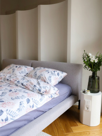 Комплект постільної білизни з тканини Ранфорс колір Рожеві гортензії з синім BedclozZzes модель 15690-1 Фото