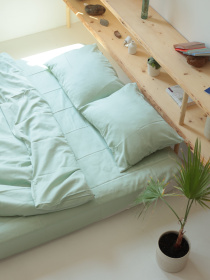 Комплект постільної білизни з тканини Сатин колір Зелений чай BedclozZzes модель 12863 Фото