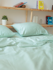 Комплект постільної білизни з тканини Сатин колір Зелений чай BedclozZzes модель 12863 Фото