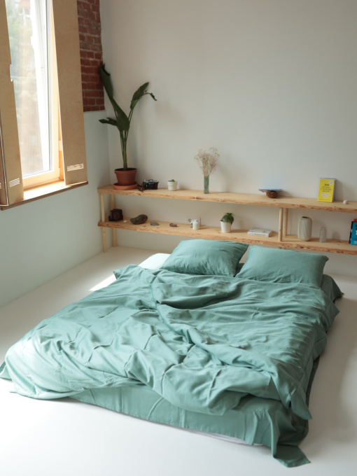 Комплект постельного белья с ткани Сатин цвет Мятный BedclozZzes модель 12877 Фото