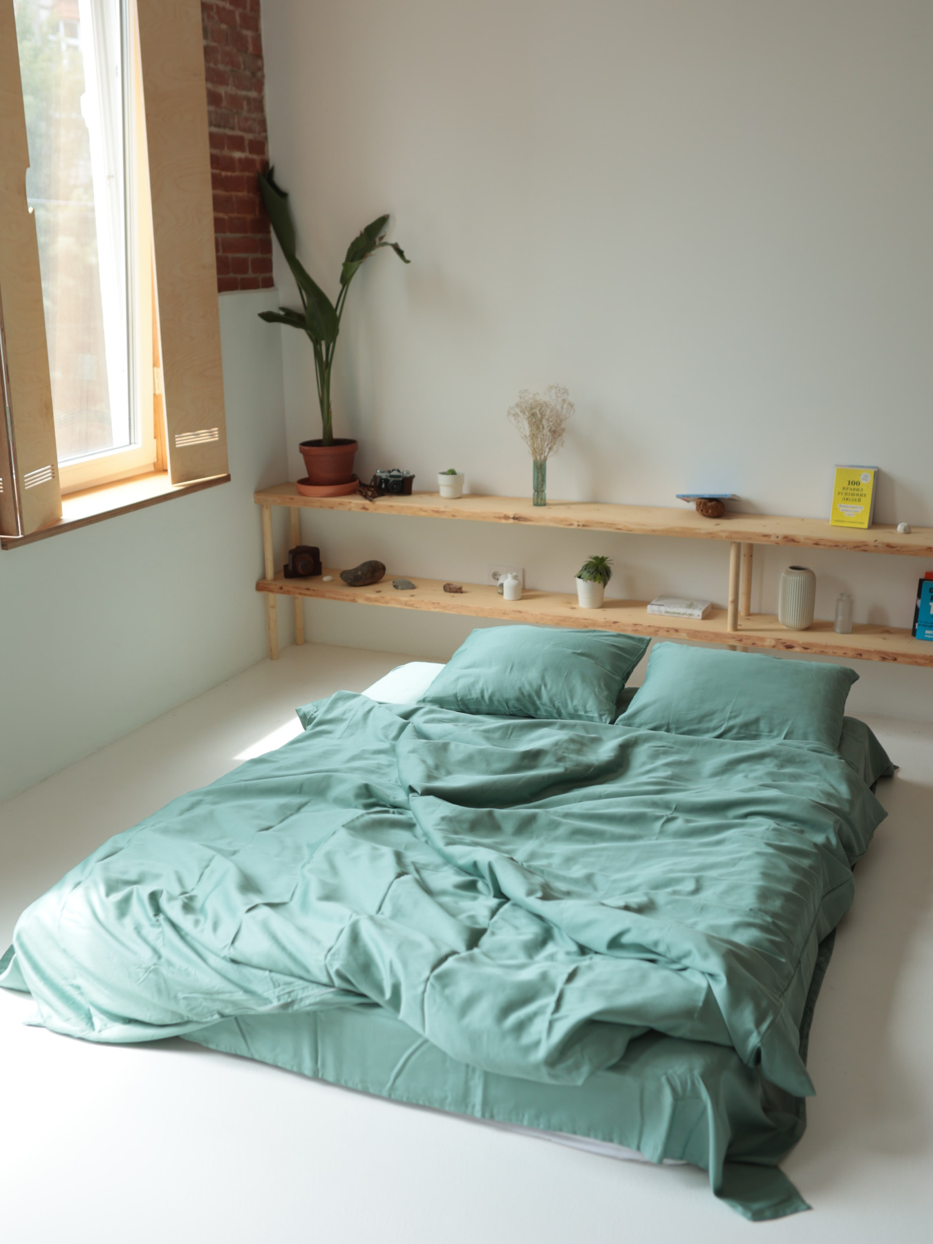 Комплект постельного белья с ткани Сатин цвет Мятный BedclozZzes модель 12877 Фото