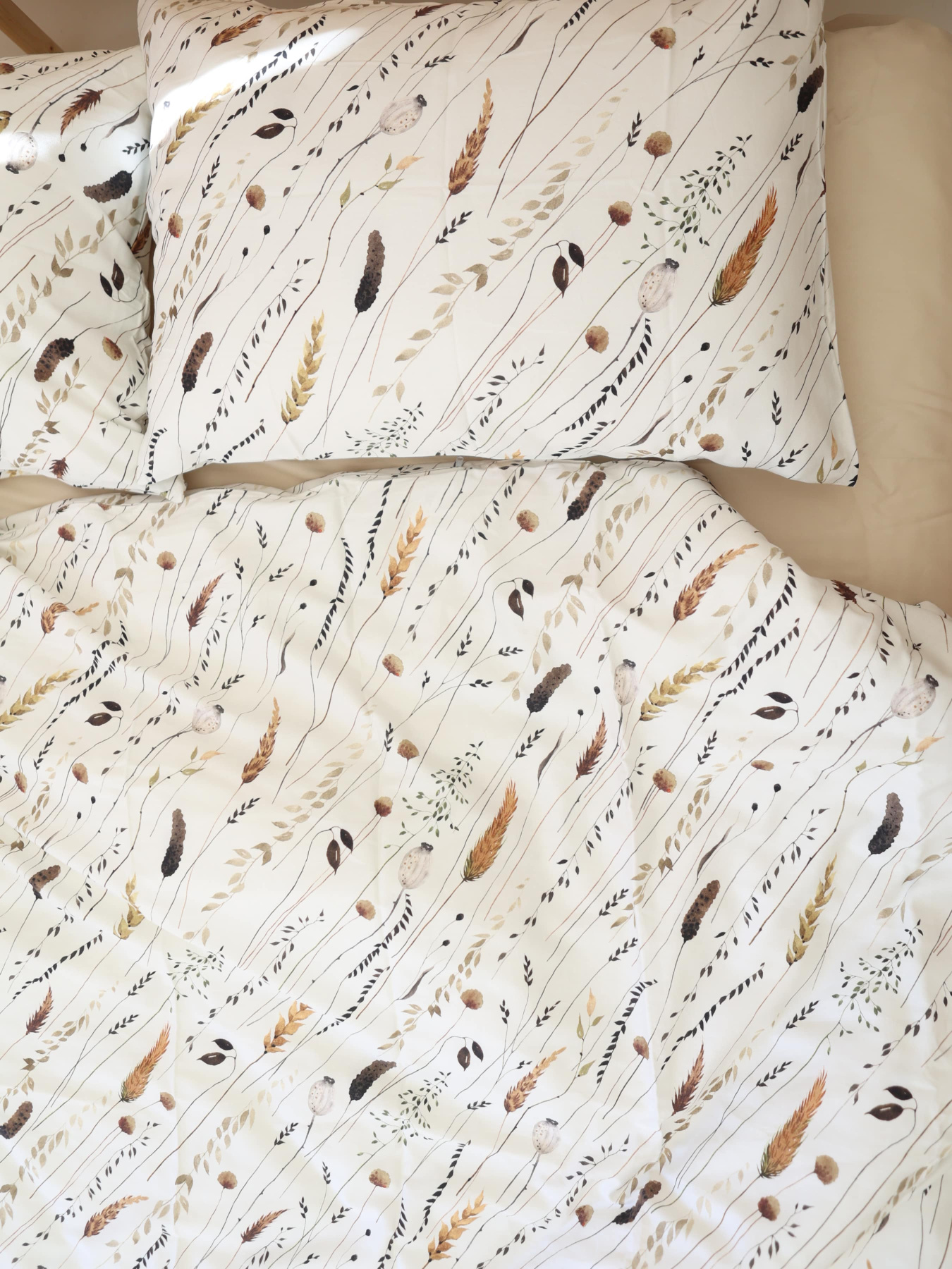 Комплект постельного белья с ткани Сатин цвет Пшеничное поле BedclozZzes модель 13766 Фото