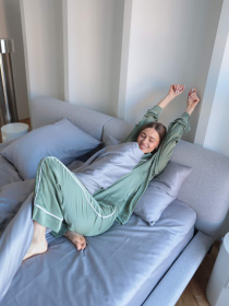 Комплект постельного белья с ткани Сатин цвет Серый BedclozZzes модель 15555 Фото