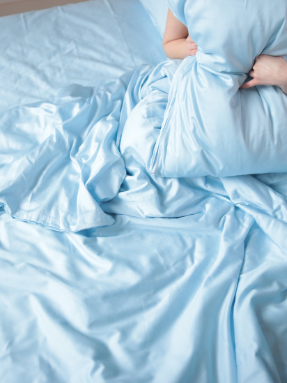 BedclozZzes ­Комплект постільної білизни з тканини Сатин колір Ніжно-блакитний модель 18621 — фото 3 - INTERTOP
