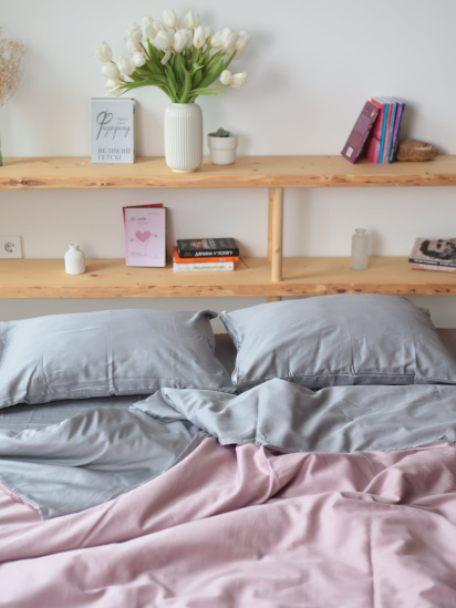 BedclozZzes ­Комплект постільної білизни з тканини Сатин колір Сіро-рожевий модель 18631 — фото 3 - INTERTOP