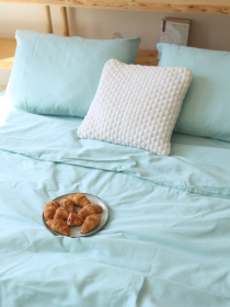 Комплект постільної білизни з тканини Сатин колір Тіфані BedclozZzes модель 13811-1 Фото