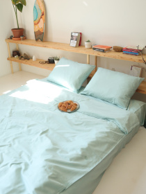 Комплект постільної білизни з тканини Сатин колір Тіфані BedclozZzes модель 13811-1 Фото