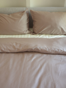 Комплект постільної білизни з тканини Сатин колір Карамельний і бежевий BedclozZzes модель 18621-1 Фото