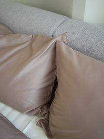 Комплект постільної білизни з тканини Сатин колір Карамельний і бежевий BedclozZzes модель 18621-1 Фото