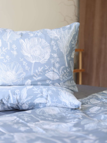 Постільна білизна з турецього мерсеризованого сатину, оздоблена білим кантом та виконана зі 100% бавовни BedclozZzes модель 15746 Фото