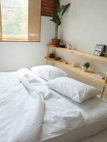 Комплект постельного белья с ткани Хлопок цвет "Белый" BedclozZzes модель 12937 Фото