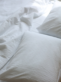 Комплект постельного белья с ткани Хлопок цвет "Белый" BedclozZzes модель 12937 Фото