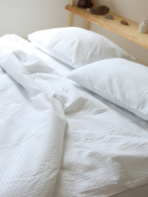 Комплект постільної білизни з тканини Бавовна колір “Білий” BedclozZzes модель 12937 Комплект постільної білизни з тканини Бавовна колір “Білий” BedclozZzes модель 12937 Фото