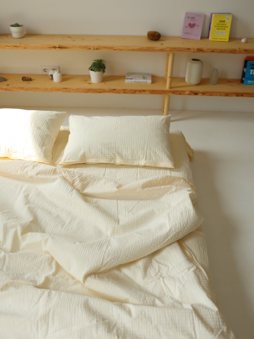 Комплект постельного белья с ткани Хлопок цвет "Бежевый" BedclozZzes модель 12952 Фото