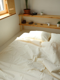 Комплект постільної білизни з тканини Бавовна колір “Бежевий” BedclozZzes модель 12952 Фото