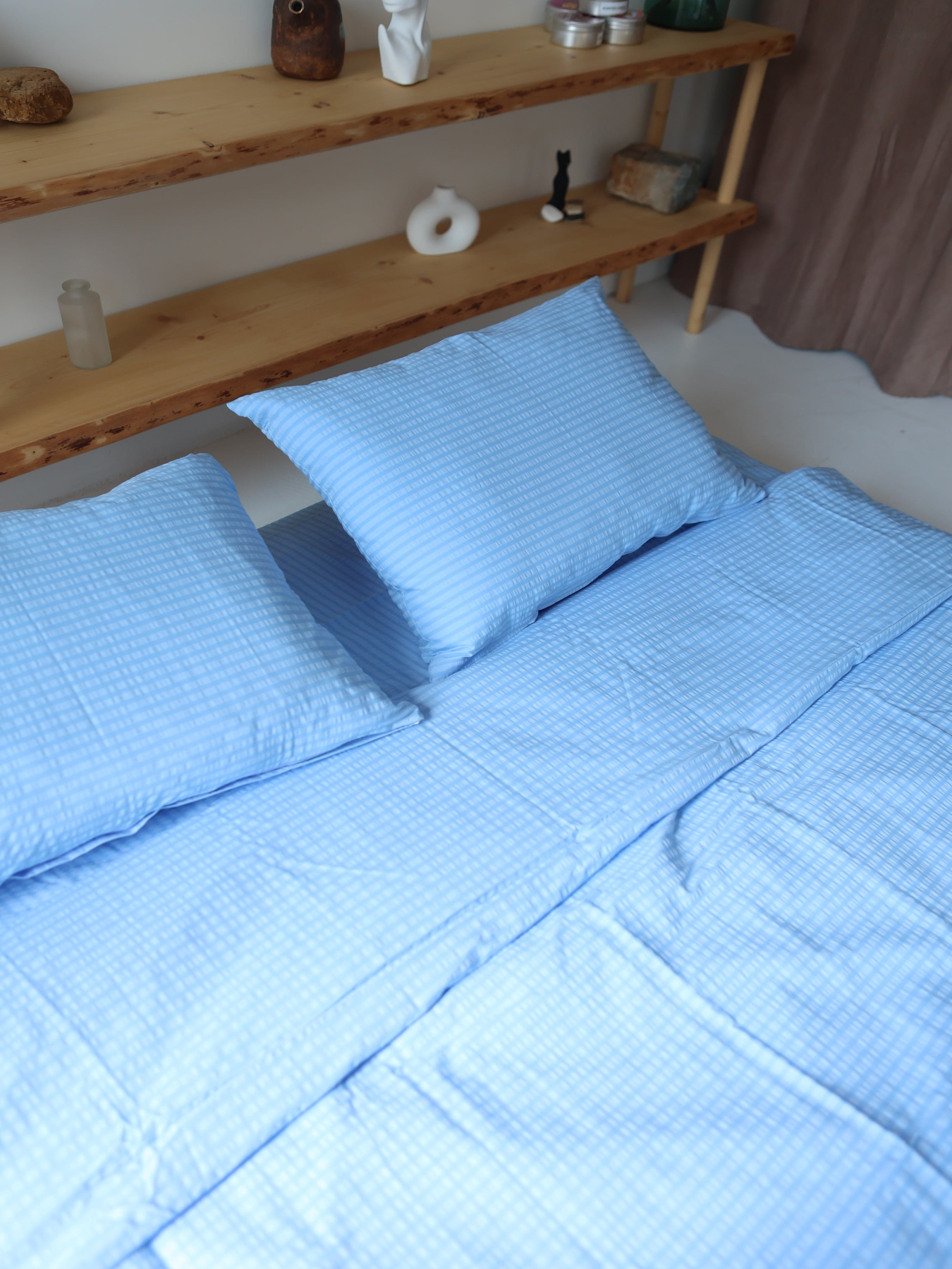 Комплект постельного белья с ткани Хлопок цвет "Голубой" BedclozZzes модель 12951-1 Фото