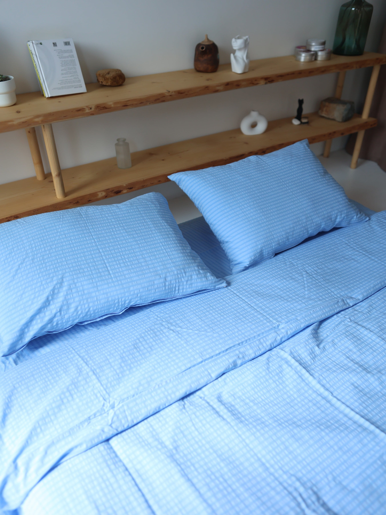 Комплект постельного белья с ткани Хлопок цвет "Голубой" BedclozZzes модель 12951-1 Фото